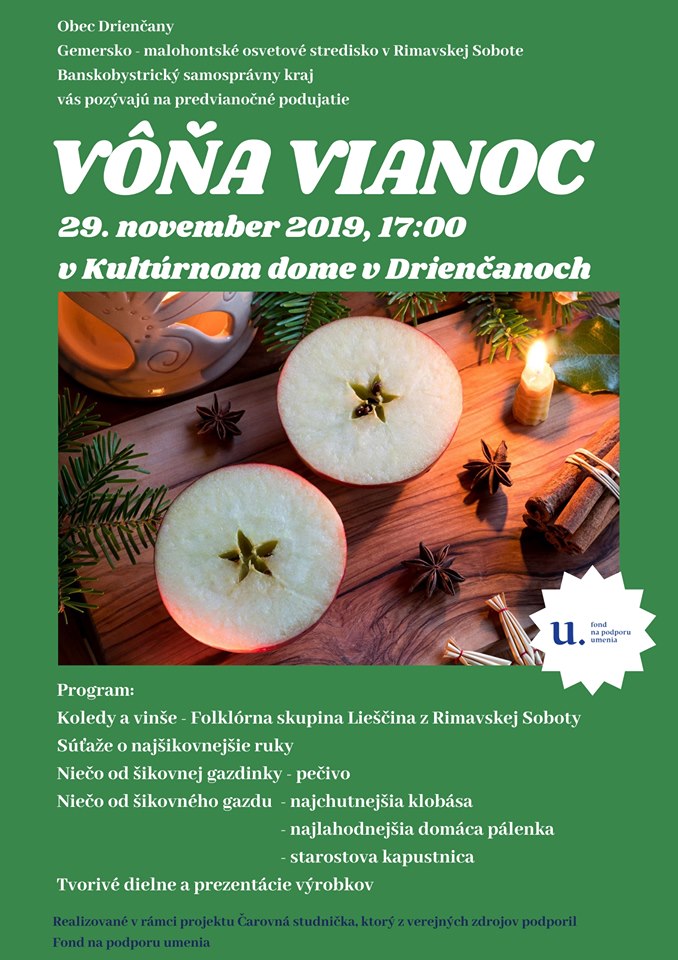 Va Vianoc Drienany 2019  prezentovanie vianonch tradci