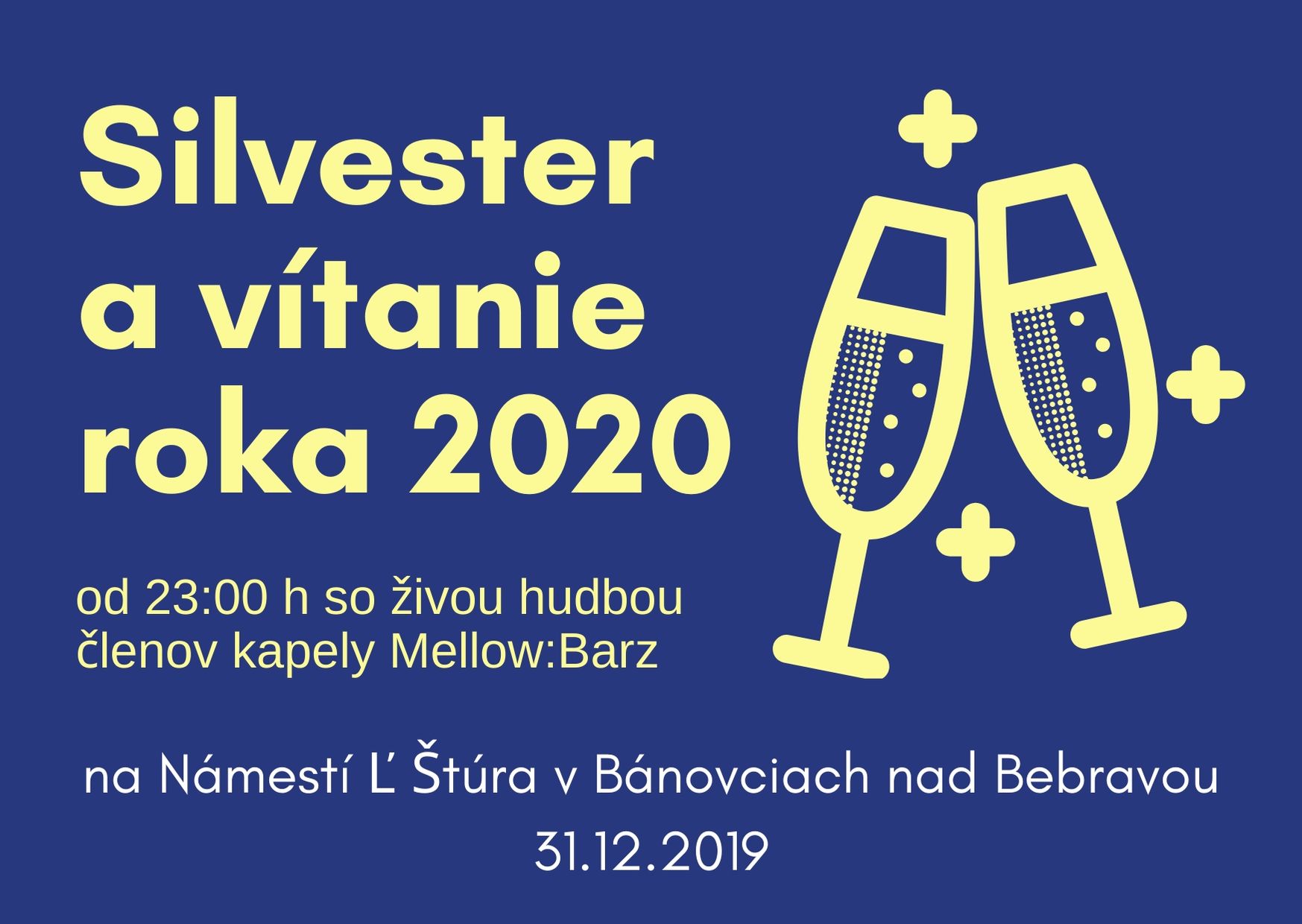 Silvester a vítanie roka 2020 Bánovce nad Bebravou