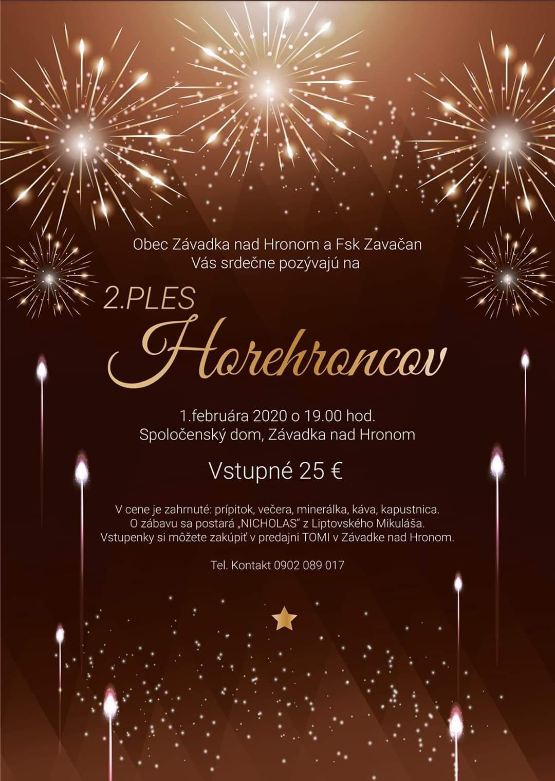 2. ples Horehroncov Závadka nad Hronom 2020