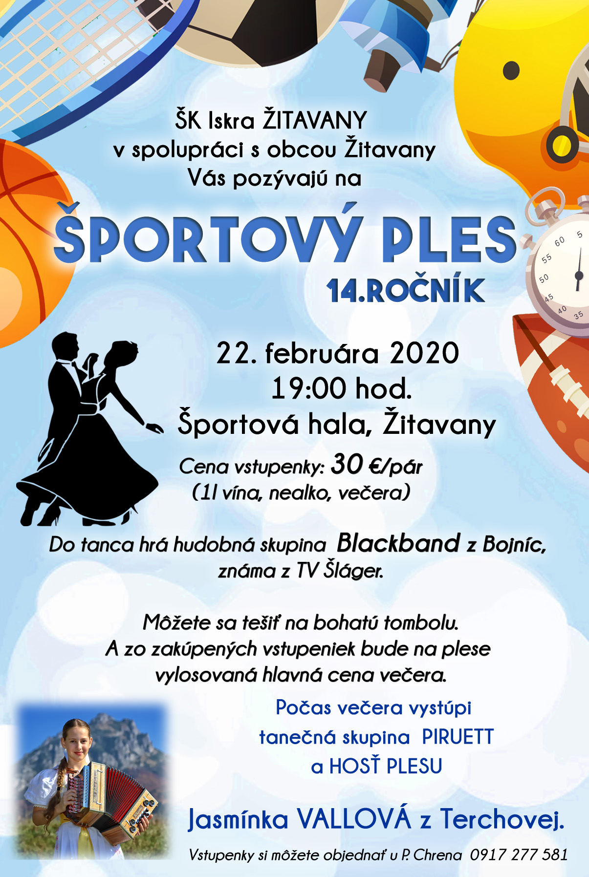 Športový ples Žitavany 2020 - 14.  ročník