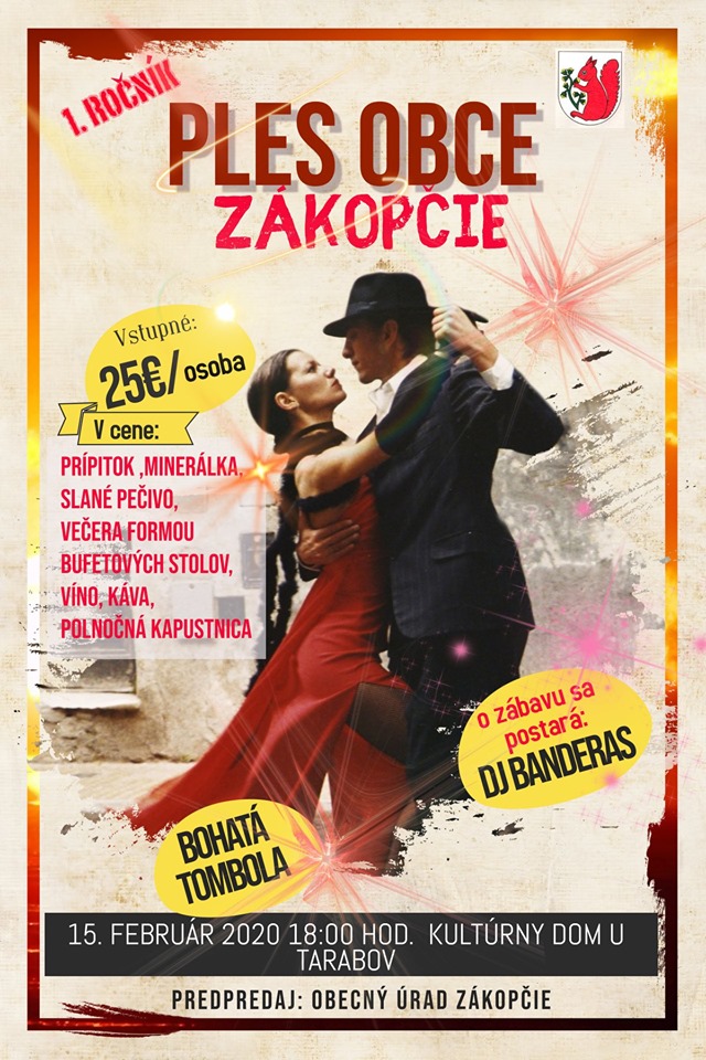 Ples obce Zákopčie 2020 - 1. ročník
