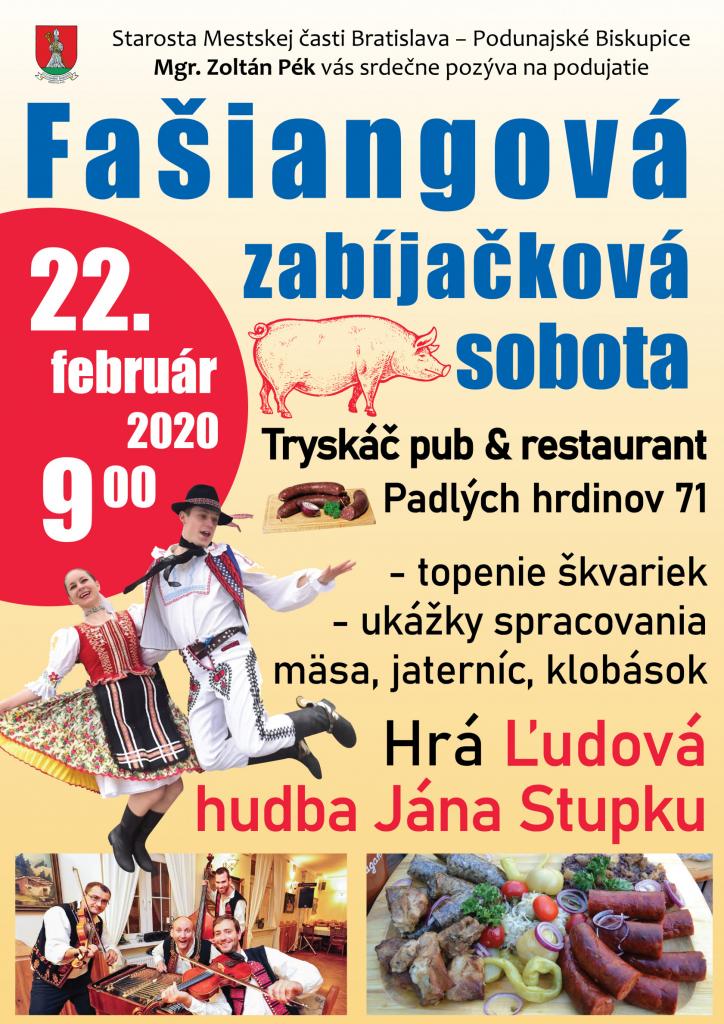 Fašiangová zabíjačková sobota 2020 Podunajské Biskupice
