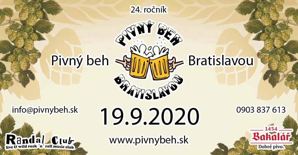 NOVÉ - - - Pivný beh Bratislavou 24 2020 - 24. ročník