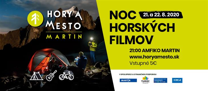 NOVÉ - - - Hory a mesto Martin 2020 - Noc horských filmov