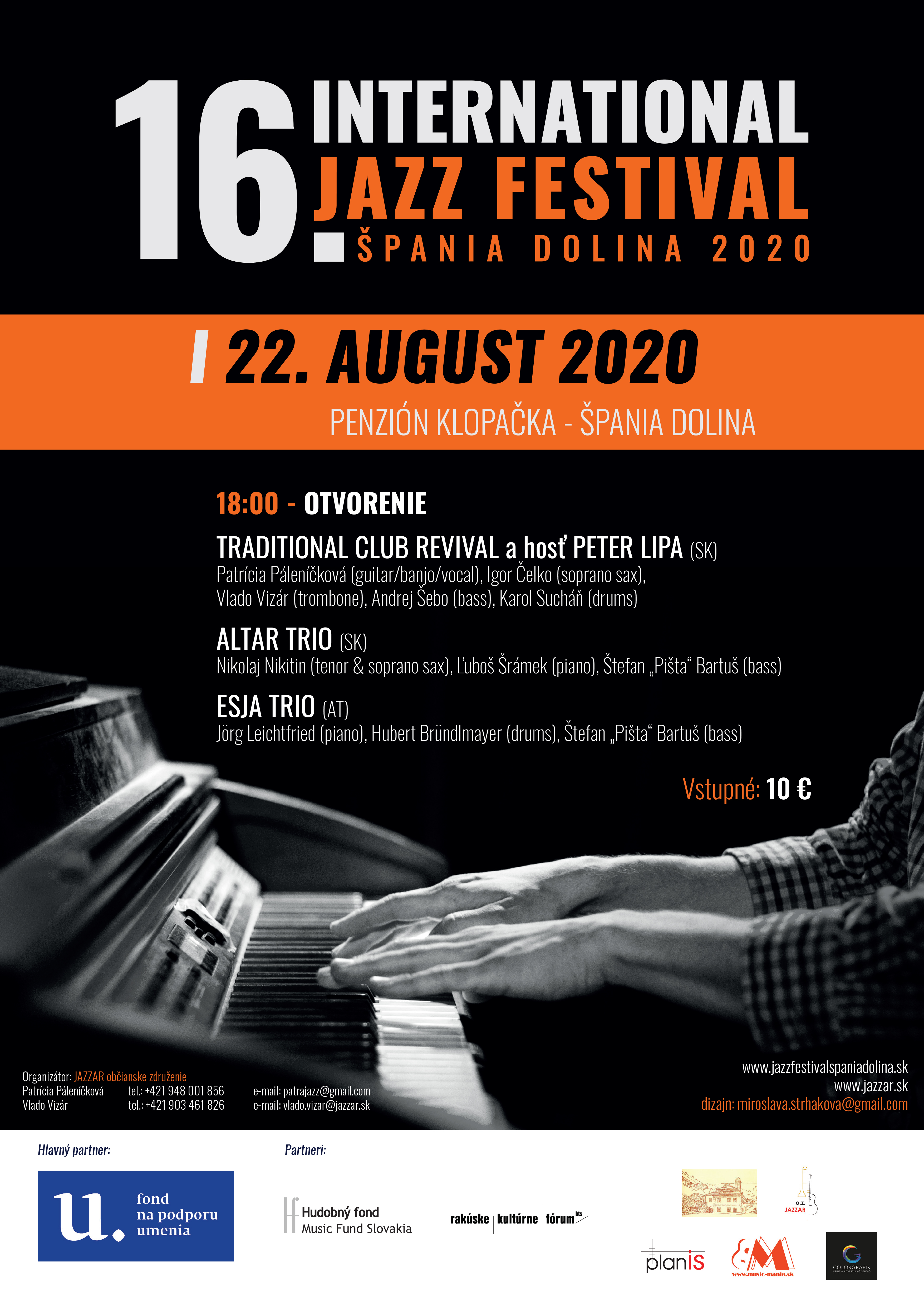 NOV - - - 16. International Jazz Festival pania Dolina 2020