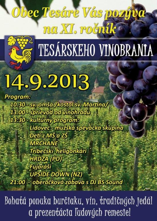 Tesárske vinobranie 2013 - XI. ročník