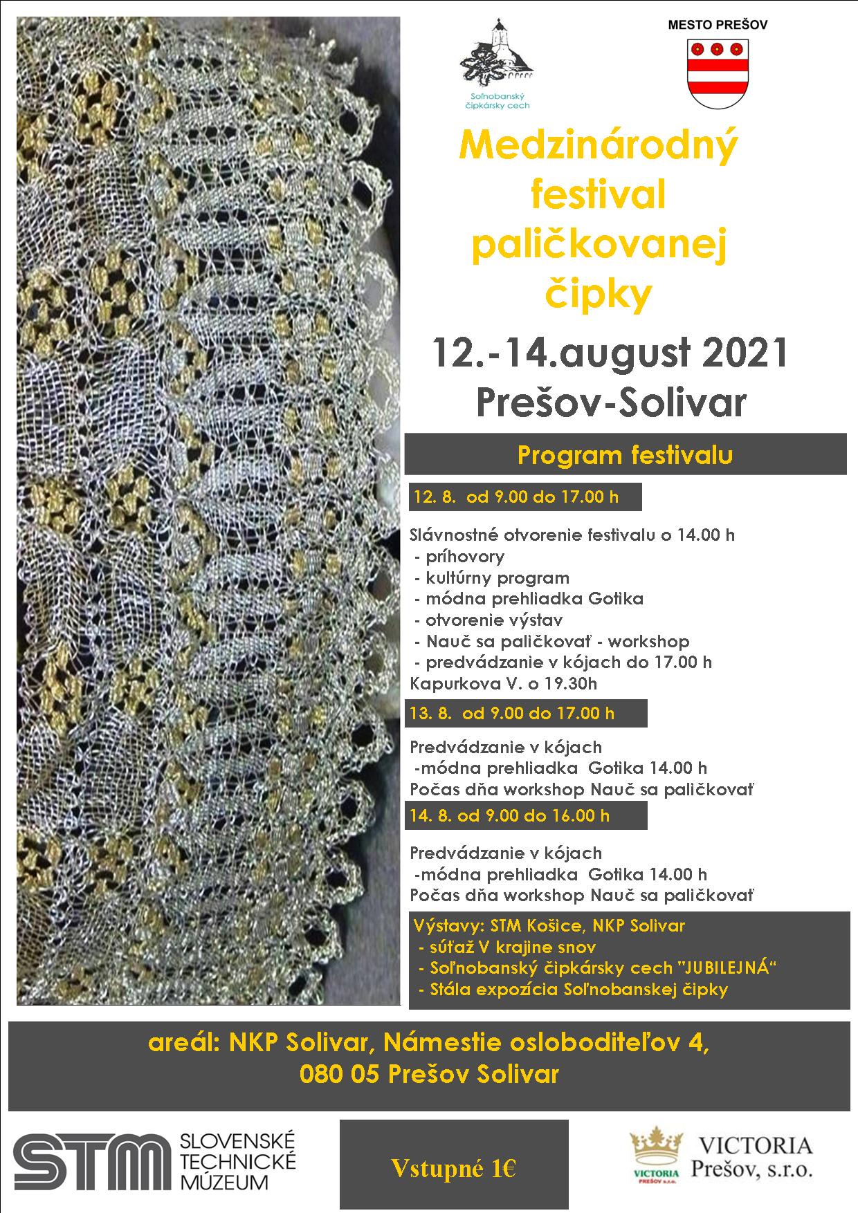 NOVÉ - - - Medzinárodný festival paličkovanej čipky Prešov 2021