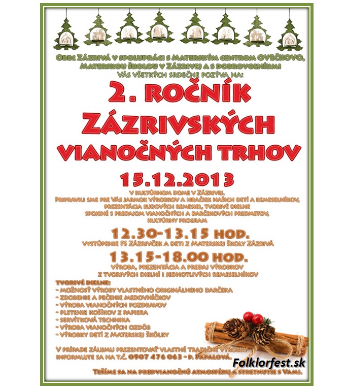 2. ronk  Zzrivskch vianonch trhov 2013