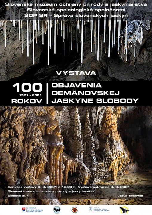 NOV - - - 100 rokov objavenia Demnovskej jaskyne slobody 2021 Liptovsk Mikul - vstava  