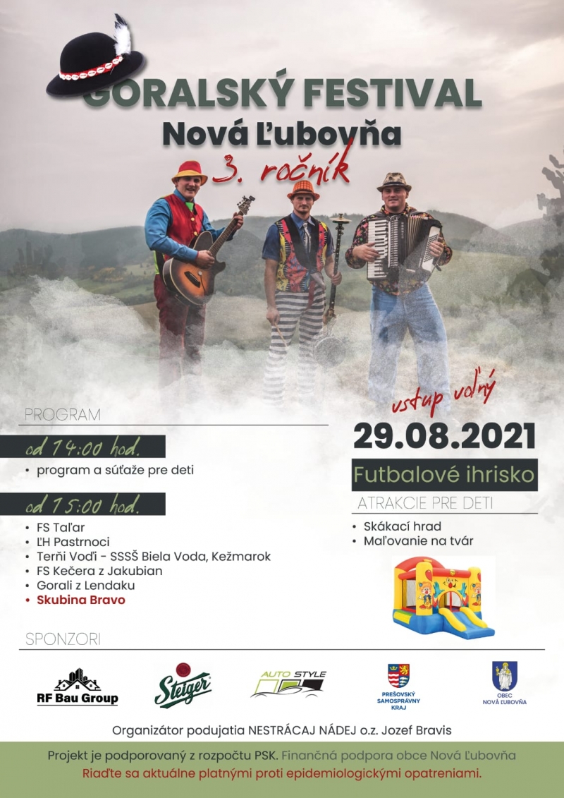 NOVÉ - - - Goralský festival Nová Ľubovňa 2021 - 3. ročník