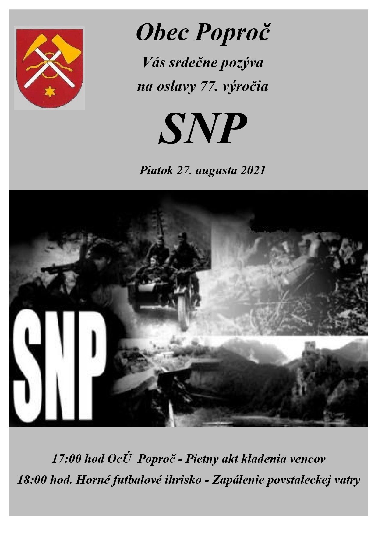 NOVÉ - - - Oslavy 77. výročia SNP 2021 Poproč