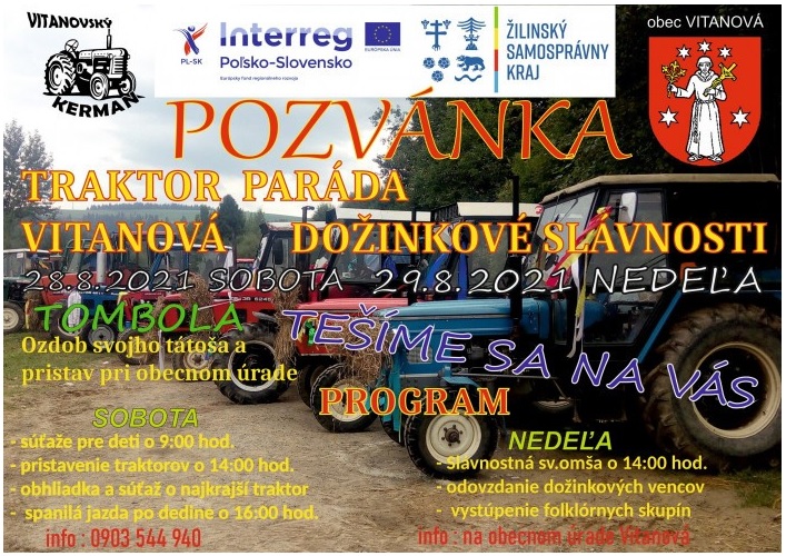 NOV - - - Doinkov slvnosti a Traktor parda 2021 Vitanov