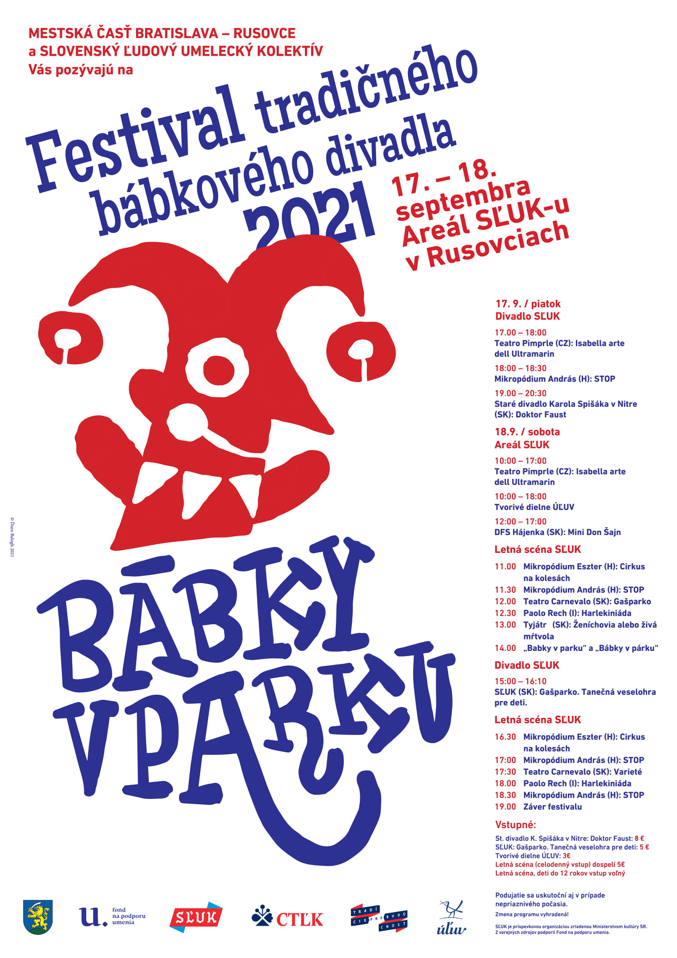 NOV - - - Bbky v parku 2021 Rusovce - festival tradinho bbkovho divadla