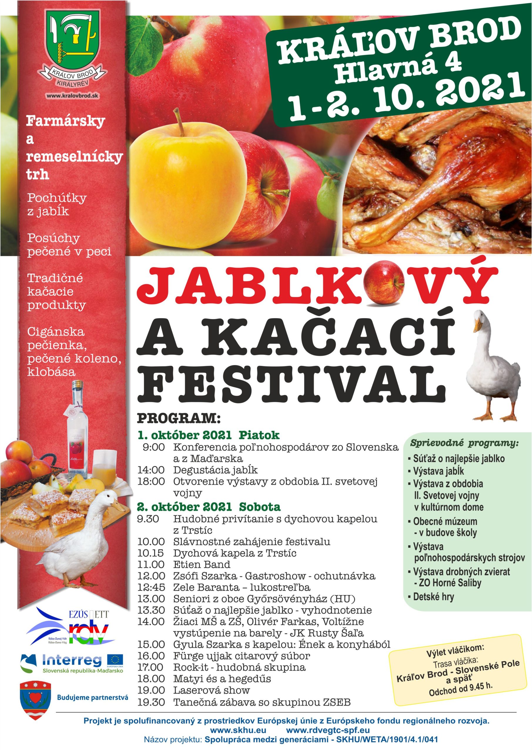NOVÉ - - - Jablkový a kačací festival 2021 Kráľov Brod