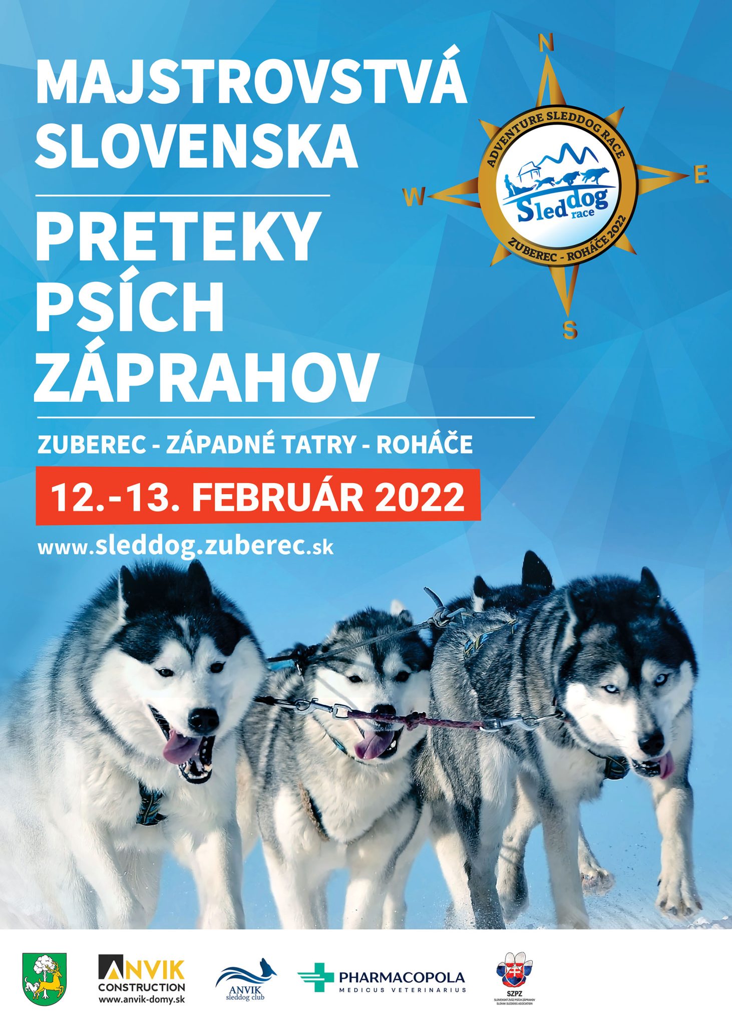 Preteky psích záprahov 2022 Zuberec - Majstrovstvá Slovenska