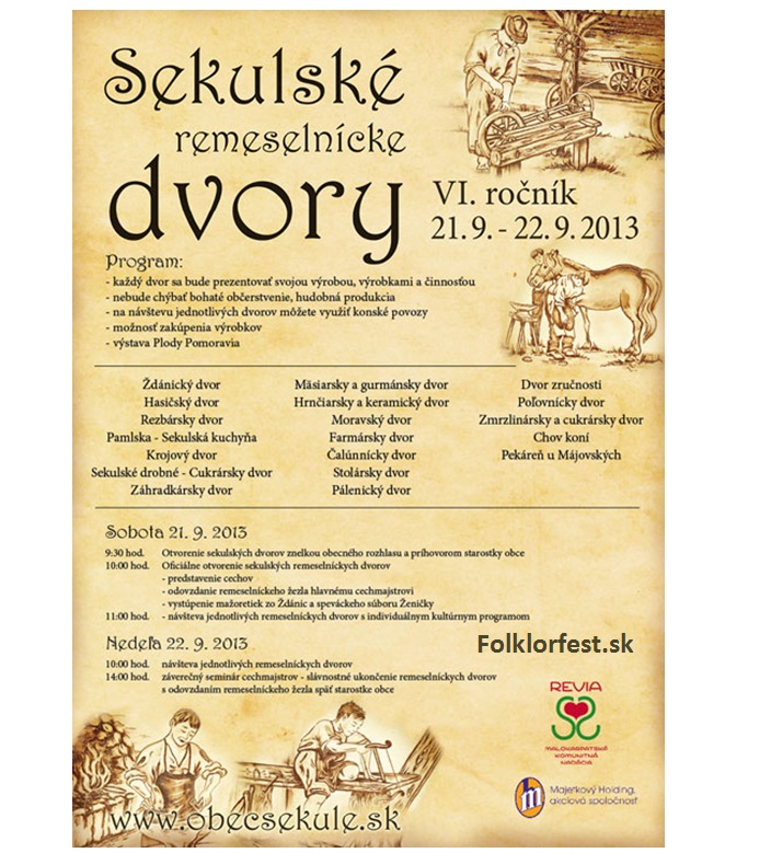 Sekulsk remeselncke dvory 2013 - VI. ronk
