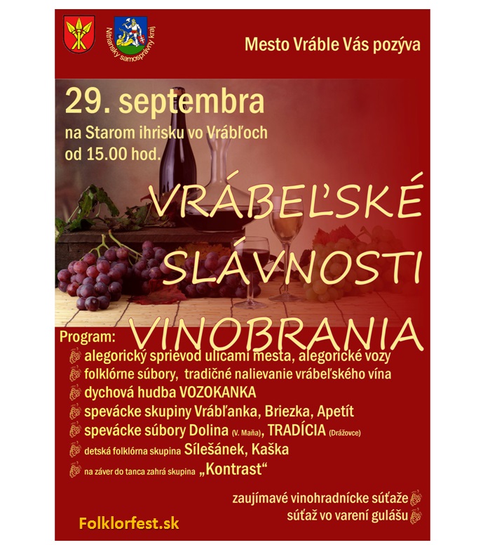 Vrábeľské slávnosti vinobrania 2013 - 23. ročník