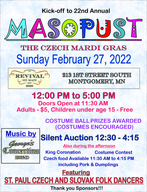 22nd Annual Masopust / the Czech Mardi Gras 2022 Minnesota