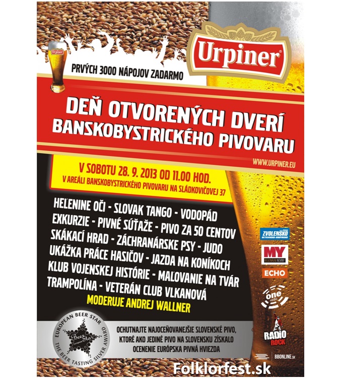 Deň otvorených dverí pivovaru URPINER 2013 - 8.ročník