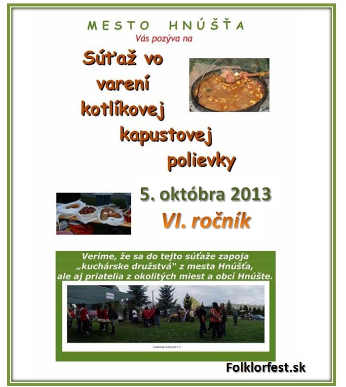 Súťaž vo varení kotlíkovej kapustnice Hnúšťa 2013 - 6. ročník