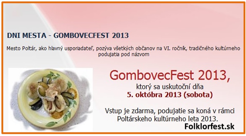 GombovecFest Poltár 2013 - 6. ročník
