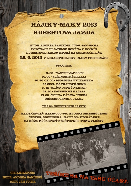 Hubertova jazda Poltár 2013 - 7. ročník