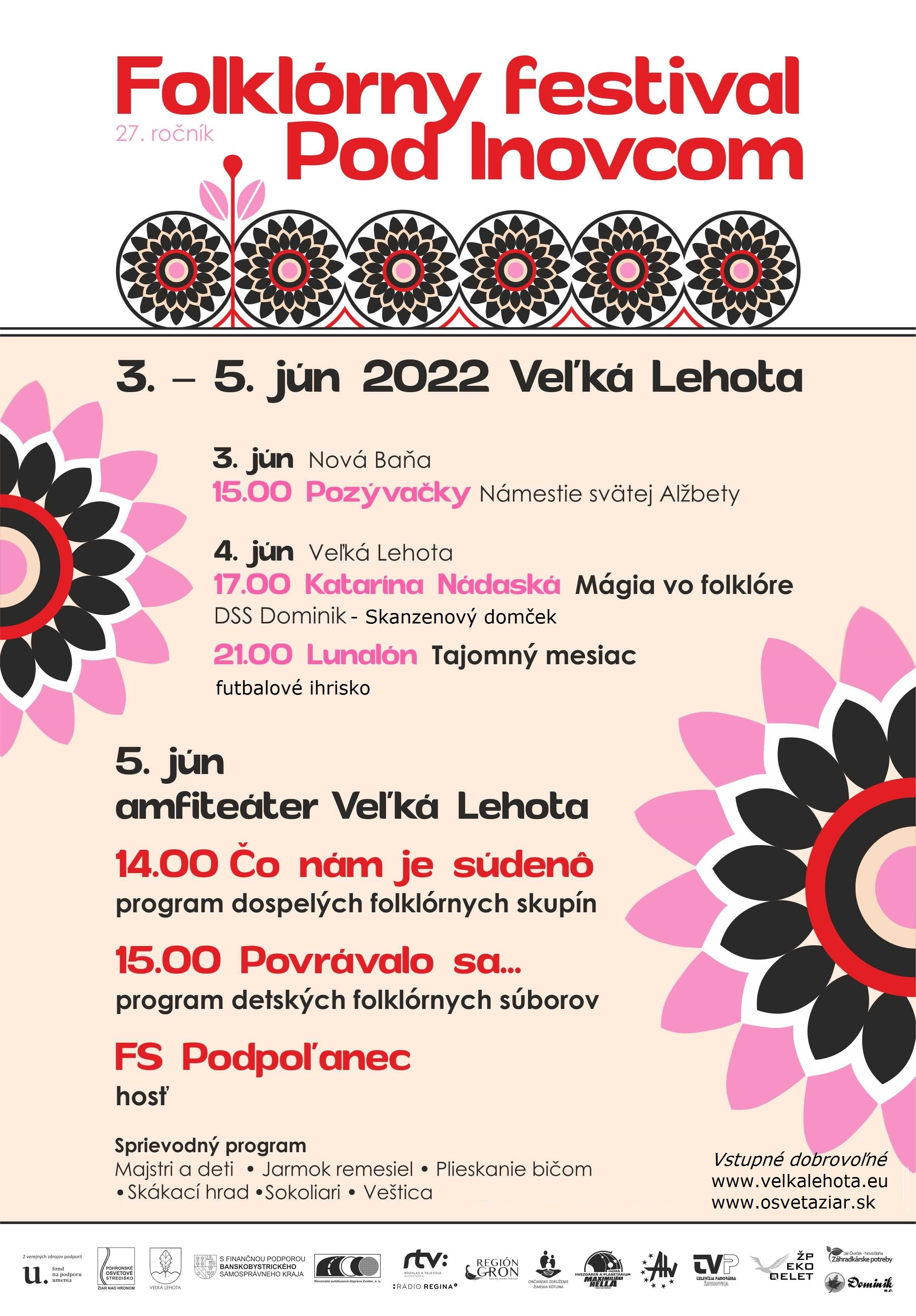 Folklrny festival Pod Inovcom 2022 Vek Lehota - 27. ronk