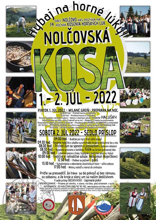Nolčovská kosa 2022 Nolčovo - 14. ročník