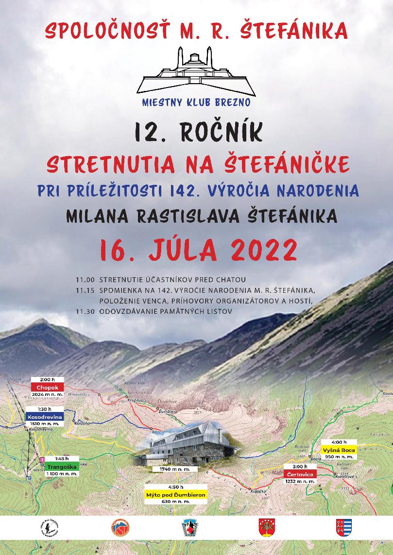 12. ročník stretnutia na Štefáničke 2022 Chata M. R. Štefánika na Ďumbieri