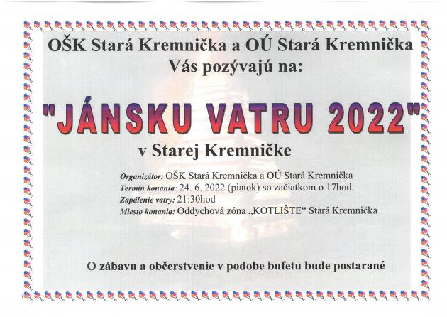 J�nska vatra 2022 Star� Kremni�ka