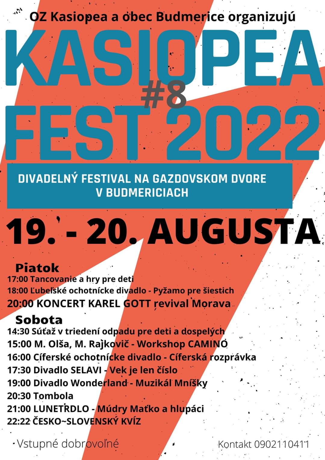 Divadelný festival Kasiopeafest 2022 Budmerice - 8. ročník