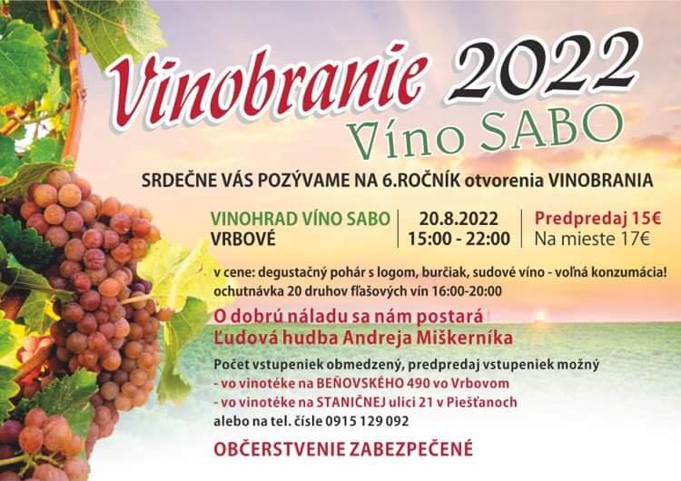 Vinobranie 2022 Vrbov� - 6. ro�n�k