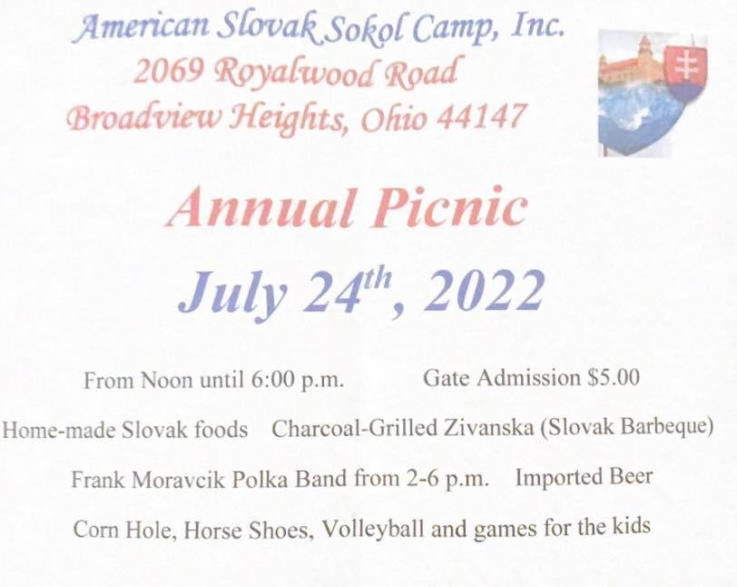 Výročný piknik amerického slovenského sokolského tábora / American Slovak Sokol Camp’s Annual Picnic 2022 Cleveland