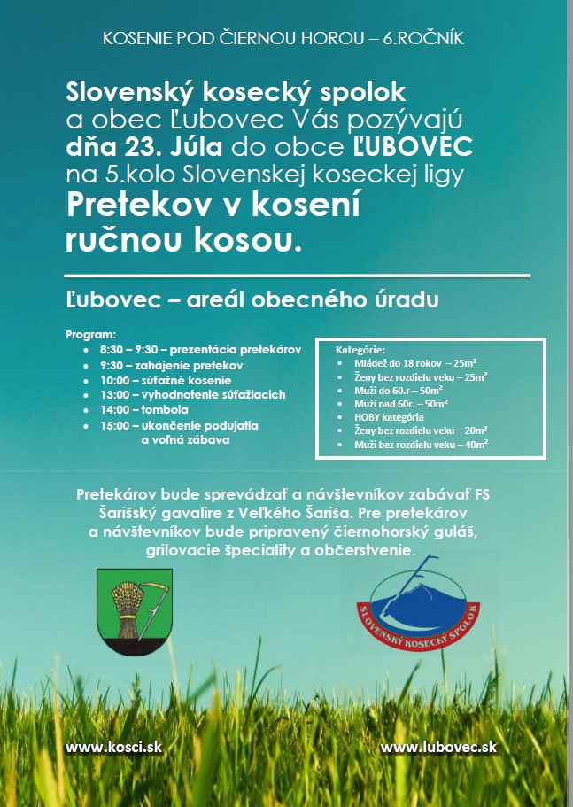 Kosenie pod Čiernou horou 2022 Ľubovec - 6. ročník