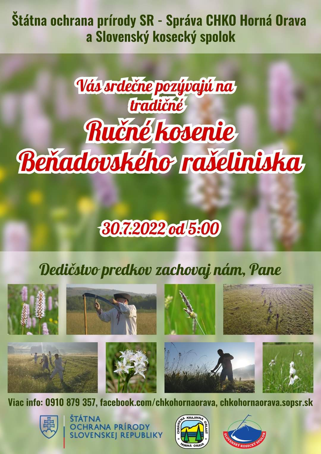 Ručné kosenie Beňadovského rašeliniska 2022