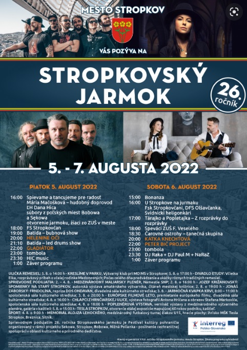 Stropkovský jarmok 2022 - 26. ročník