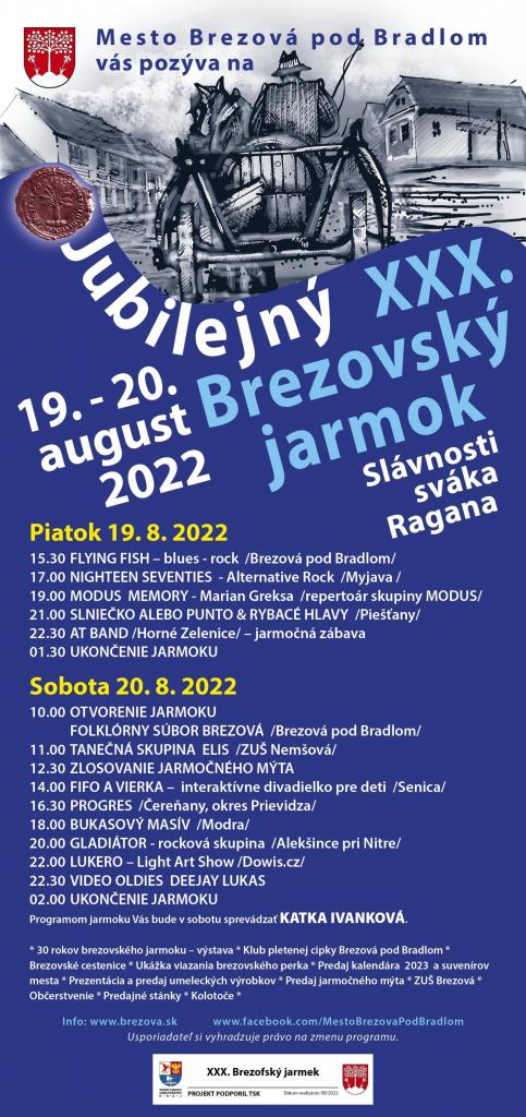 Jubilejný XXX. Brezovský jarmok 2022 - Slávnosti sváka Ragana