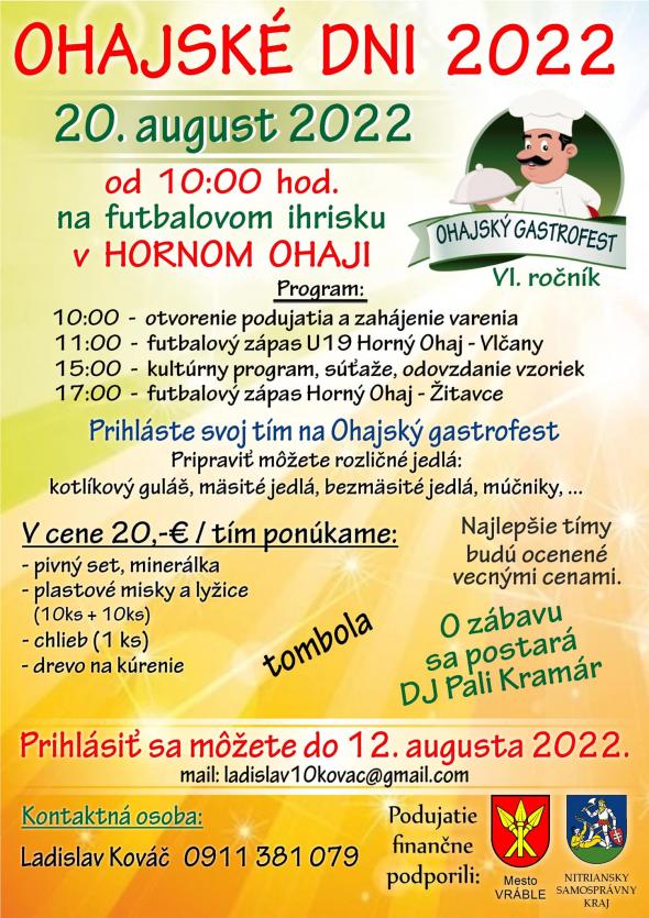 Ohjske dni 2022 Vrble - 6. ronk Ohjskeho gastrofestu