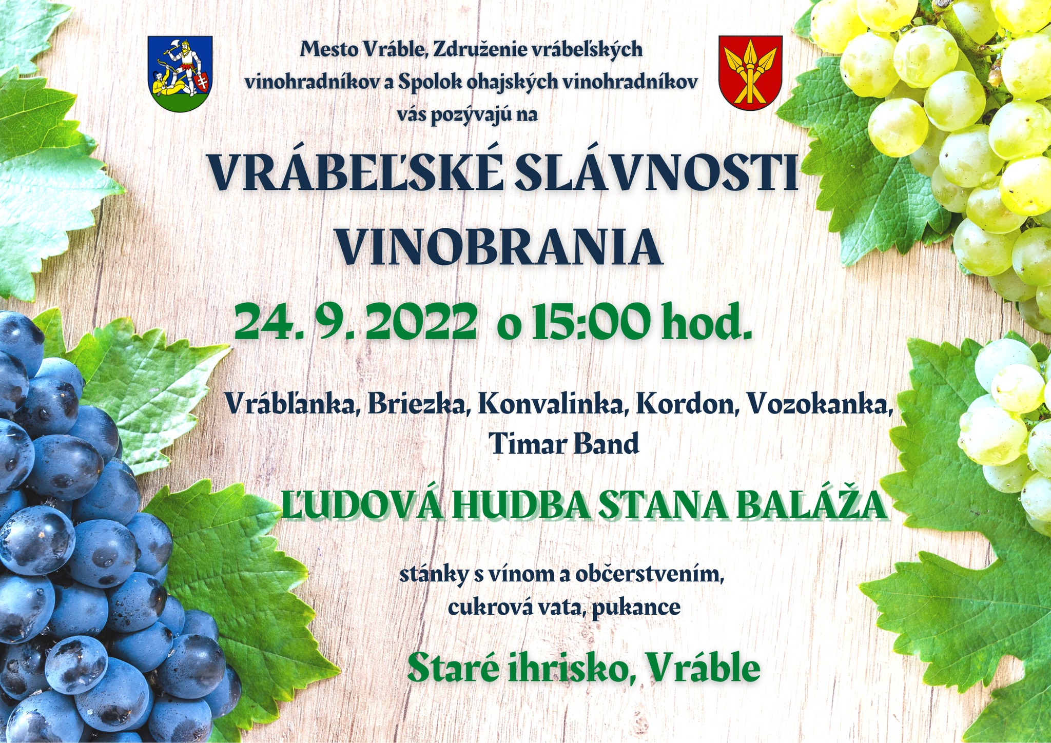 Vrábeľské slávnosti vinobrania 2022 a súťaž vo varení gulášu