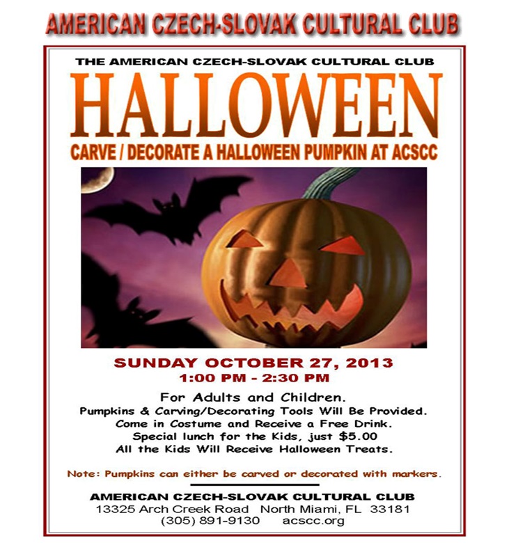 Halloween Pumpkin Carving/Decorating Party  / Zdobenie a vyrezávanie tekvíc Nord Miami, Florida 2013