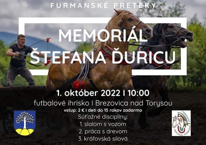 Súťaž furmanov - Memoriál Štefana Ďuricu 2022 Brezovica - súťaž ťažných koní v páre
