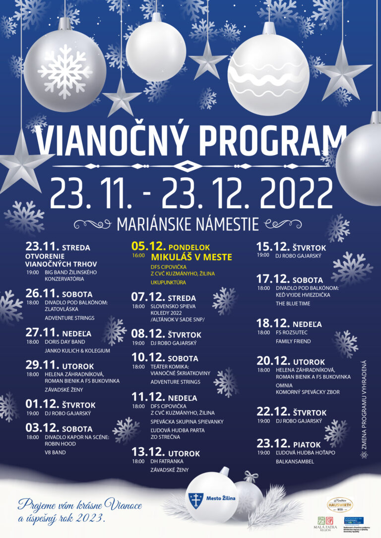 Vianočné trhy 2022 Žilina