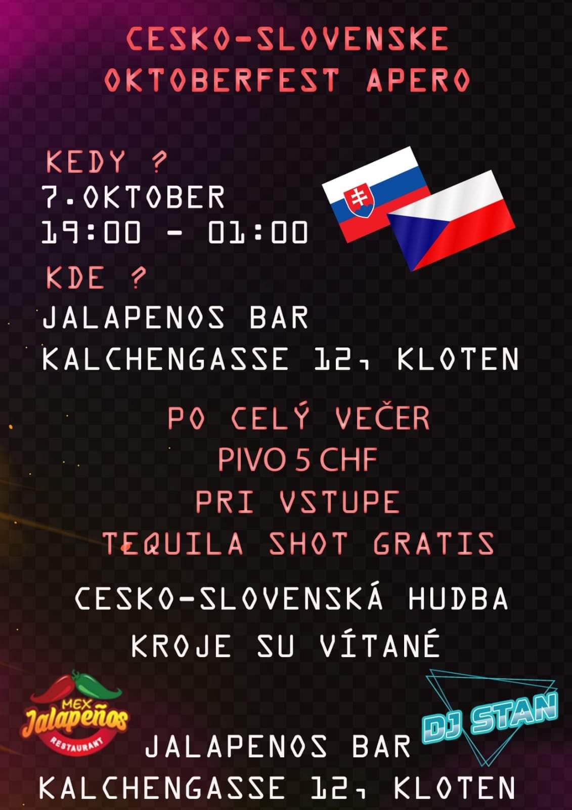 Česko-Slovenský Októberfest Apero 2022 Kloten