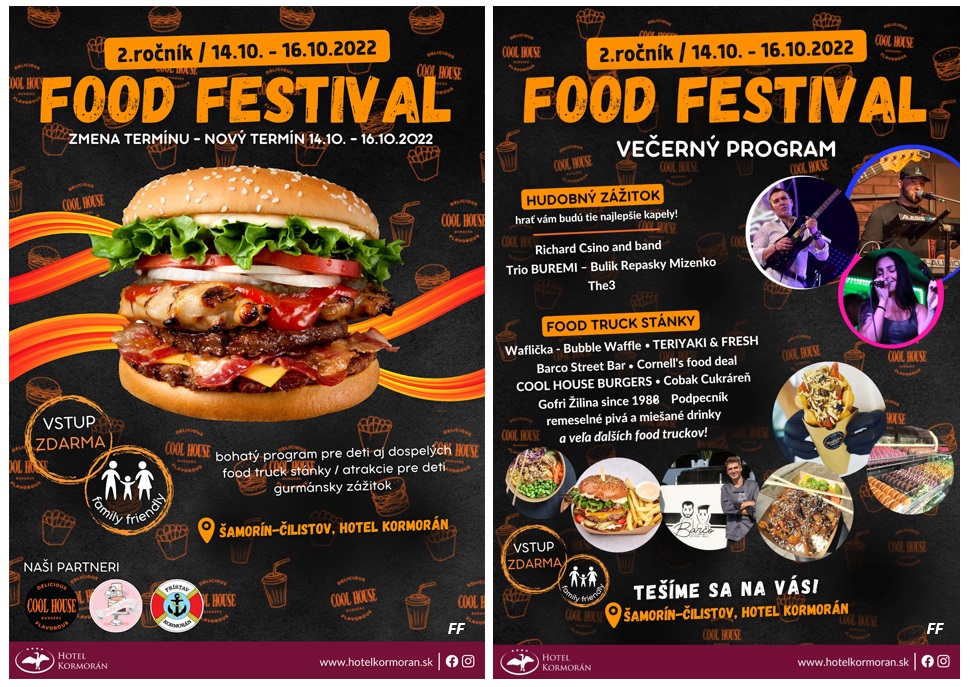 Food Festival Kormorán 2022 Šamorín - 2. ročník