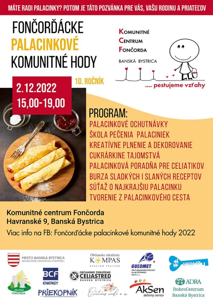 Fončorďácke palacinkové komunitné hody 2022 Banská Bystrica - 10. ročník