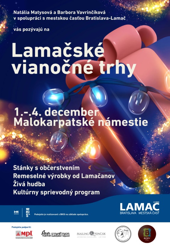 Lamačské vianočné trhy 2022 Lamač - 1. ročník