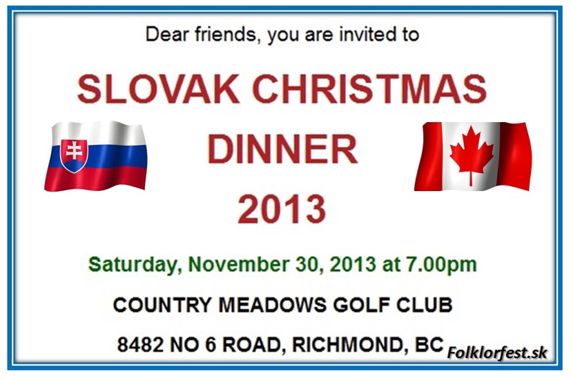 SLOVAK CHRISTMAS DINNER  CANADA 2013