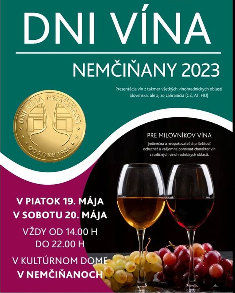 Dni vína Nemčiňany 2023 - 41. ročník