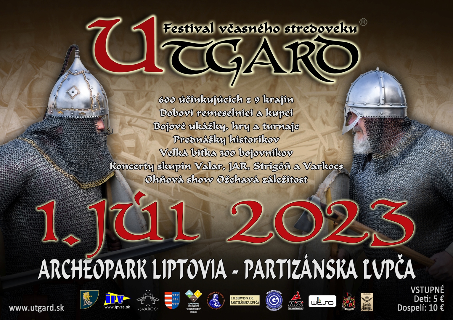 Utgard 2023 Partizánska Ľupča - 7. ročník festivalu včasného stredoveku