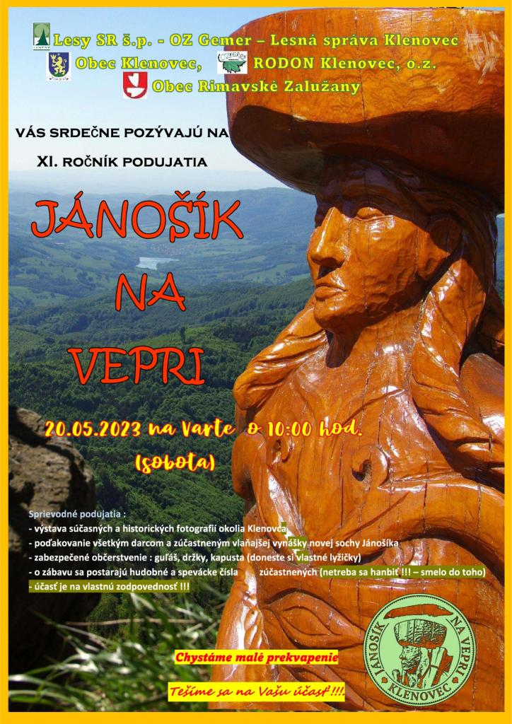 Jánošík na Vepri 2023 Klenovec - XI. ročník